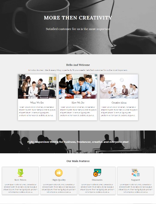 sales landing page css